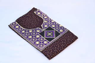 Cotton Kurti with Mirror Work and Gota Detailing