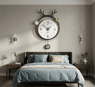 Modern Luxury Pendulum Wall Clock Designed for Living Room & Bedroom modern clock for living room (30" x 18")