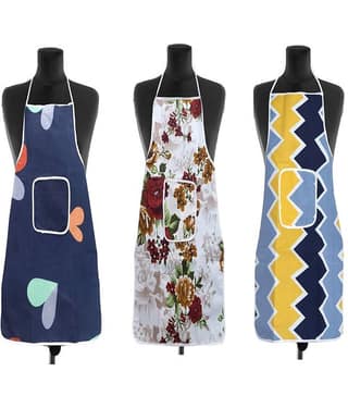 Kitchen Apron with Center Pocket (Set of 4)