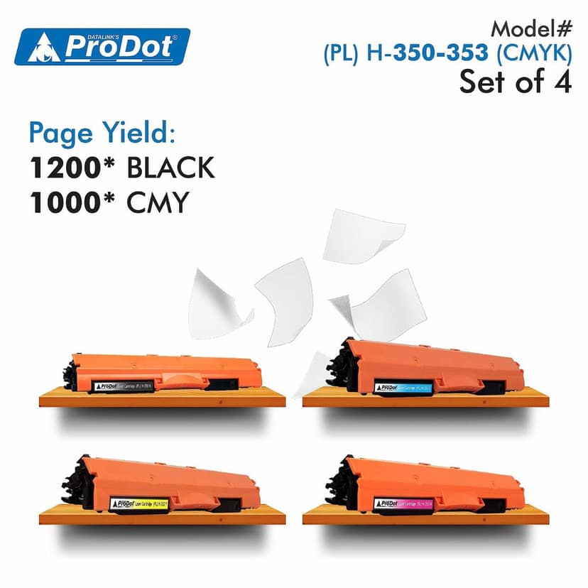 ProDot (PRO H-350-353 Laser Toner Cartridge for HP CF350A-353A (130A) Compatible with HP Color Laserjet Pro MFP M176, M176fn, M177, M177fw view 3