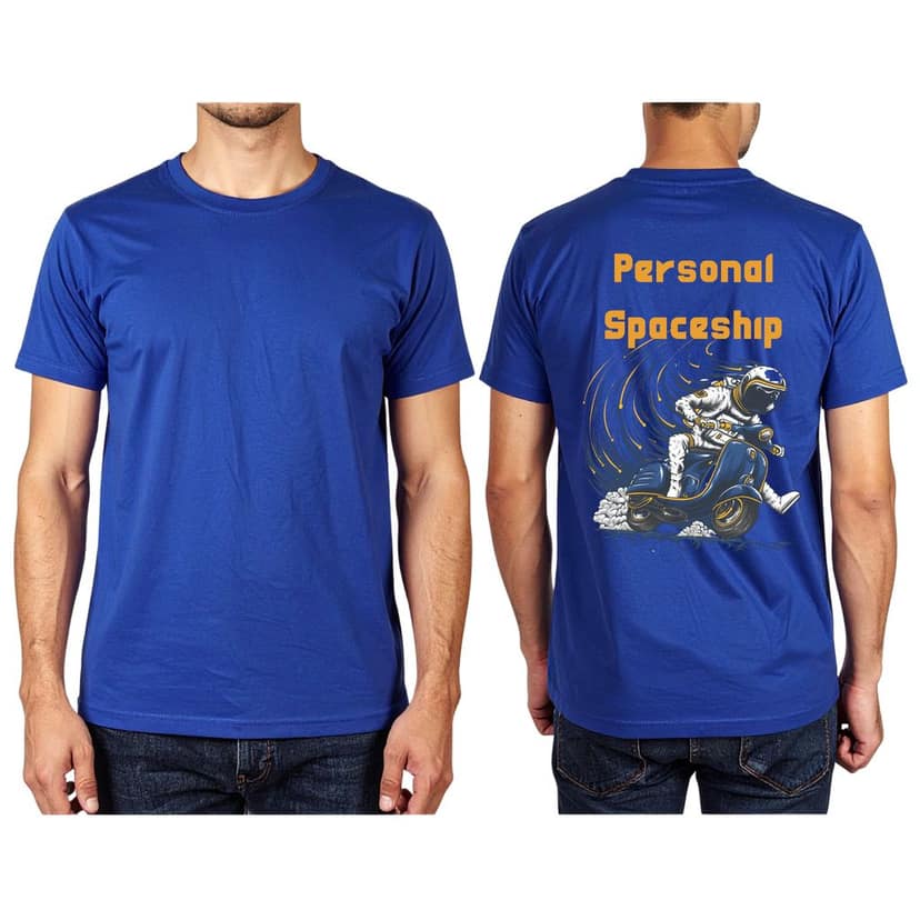 Trishoolin "Personal Spaceship" Abstract Theme Graphic T-Shirt (Design 10394) | Cotton Regular Fit Crew Neck Tee | Pack of 1