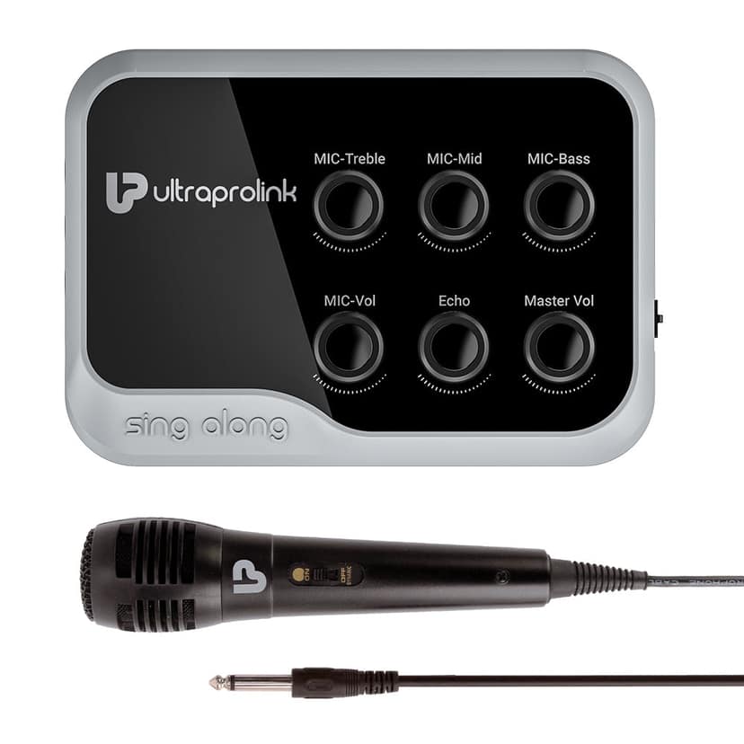 Karaoke Mixer-Sing Along - Portable Universal Wireless| With Recording and a dynamic microphone|Fits in the palm of your hand! Elevate your singing with Sing-Along!