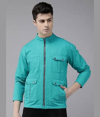 VOXATI Denim Men's Denim Jacket - Olive ( Pack of 1 )