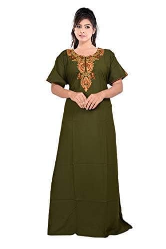 VALENCIA SLEEPWEAR Plain Patty Embroidery Gown Maxi Nightwear Nighty Lizzy Bizzy Soft Fabric view 10