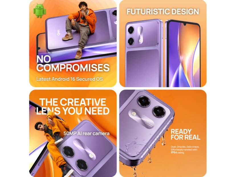 HMD Vibe 2 5G Smartphone, 4GB RAM, 64GB Storage - Cosmic Lavender view 2