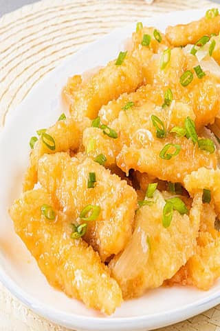 Fish in lemon honey sauce