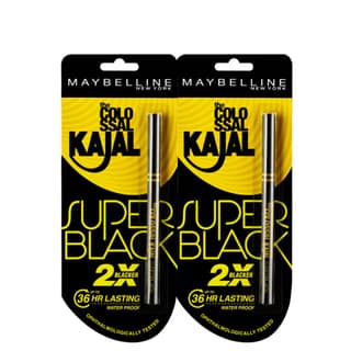Maybelline New York Colossal Kajal, Super Black, Intense Colour, Sharp Definition, Long-lasting, 0.35g (Pack of 2) Maybelline New York Colossal Kajal, Super Black, Intense Colour, Sharp Definition, Long-lasting, 0.35g (Pack of 2) - black / 1 count (Pack
