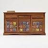 SAHIRAM CHOUDHARY ; Solid Sheesham Wood Wooden Cabinet Sideboard with 3 Drawers and 3-Door Storage (Honey Finish)