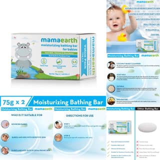 Mamaearth Moisturizing Baby Bathing Soap Bar (Value Pack 75gm x 2) (75gm Each)