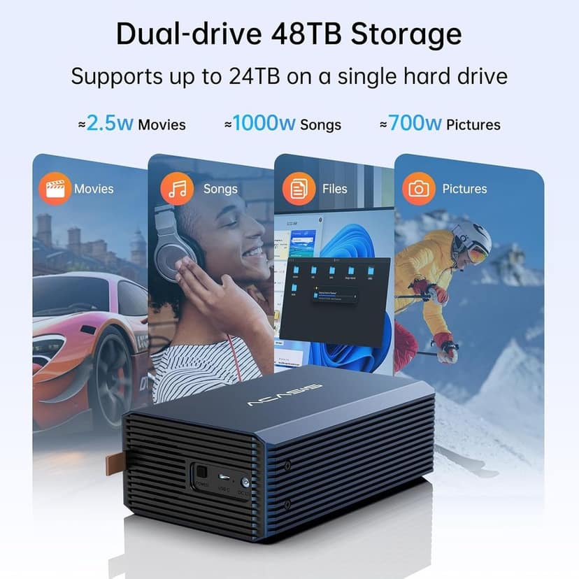 ACASIS External Dual-Drive RAID Enclosure with Cooling Fan for 2.5/3.5″ SATA HDD/SSD, USB A/C 3.0, Support RAID 0/1/JBOD/SPAN, 6Gbps with UASP, 36TB view 6