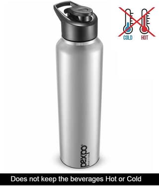 PEXPO 750 ml Stainless Steel Sports Water Bottle (Set of 1, Red, Chromo)