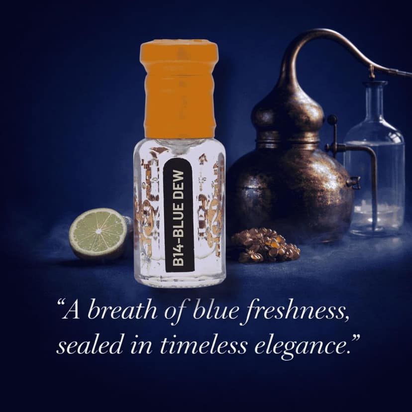 alnaqi fragrances Blue Dew 12ml - Concentrated Blue Perfume for Men, Premium Dew Fragrance Oil, Long Lasting No Alcohol Perfume, Fresh Sporty Arabic Attar view 2