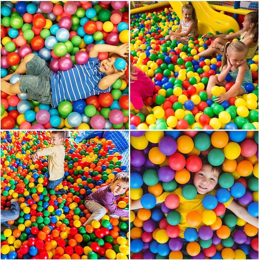 Reznor 7-8 cm Soft and Child-Friendly Multi-Colored Play Pool Balls 11 Vibrant, Engaging, and Easy-to-Hold Plastic Balls Designed for Kids with Gentle Edges view 2