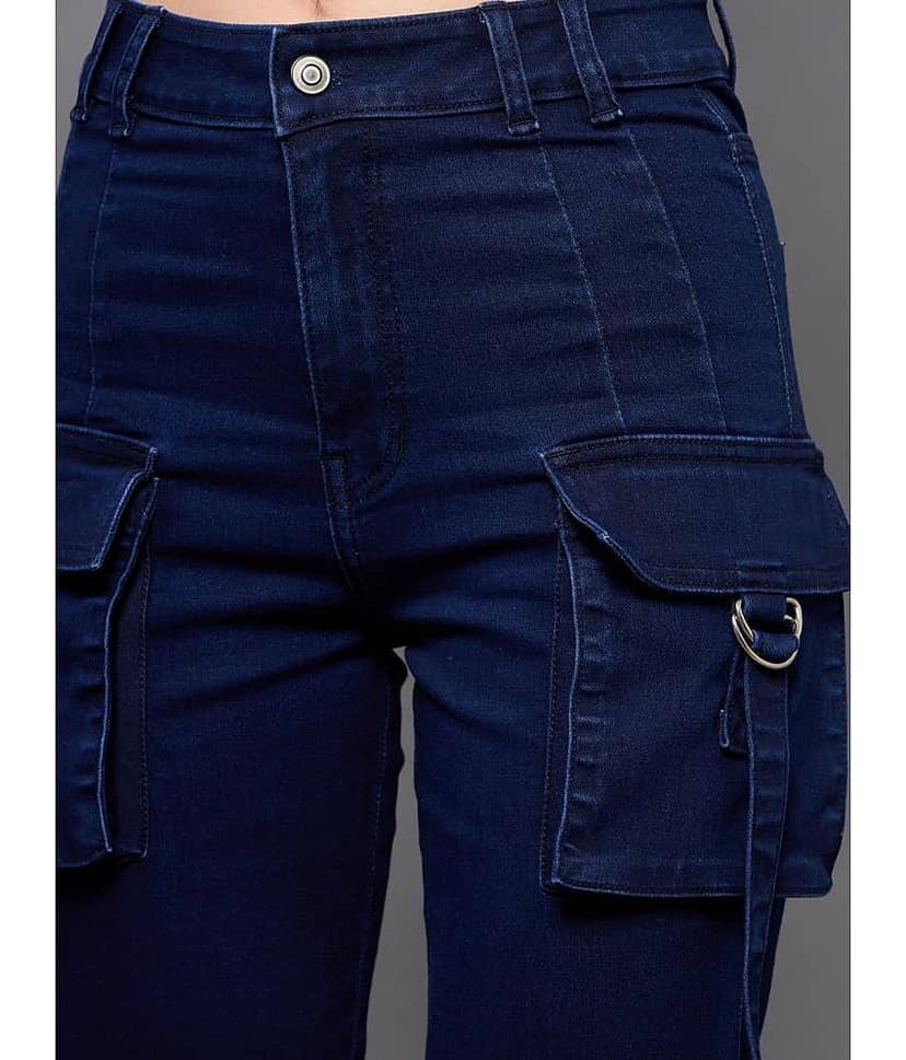 Miss Chase - Navy Blue Denim Bootcut Women's Jeans ( Pack of 1 ) view 2