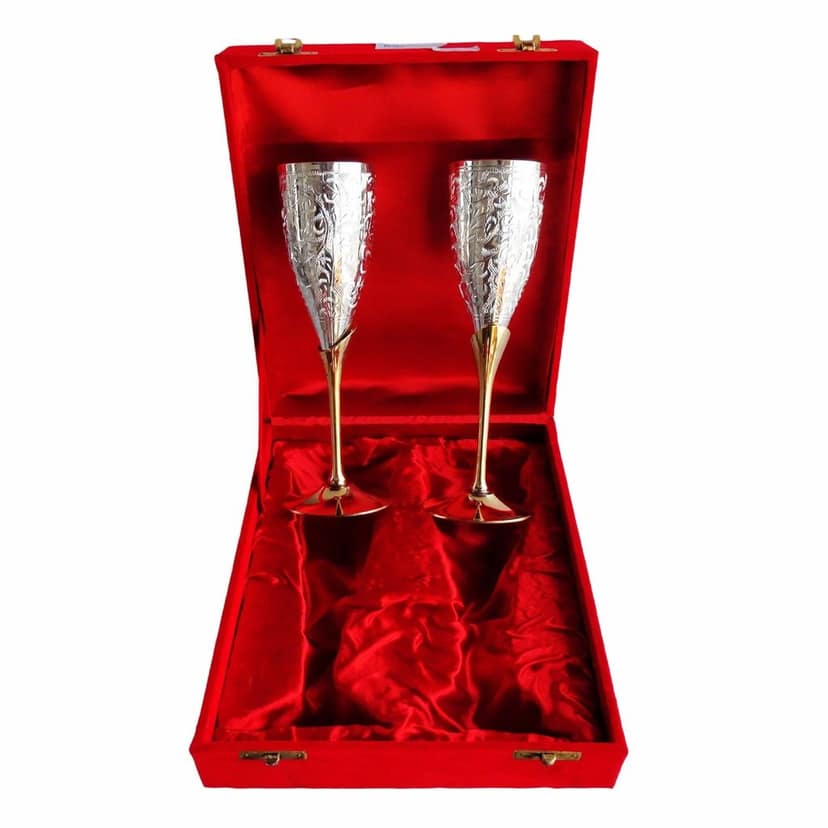 Goblet 2 Pcs. Napiri With Silver Finish (BMAS079) view 2