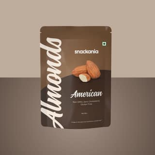 Snackania American Almonds I Badam I Raw American Almonds I Natural I High in Fiber & Boost Immunity | Real Nuts 480 Gram