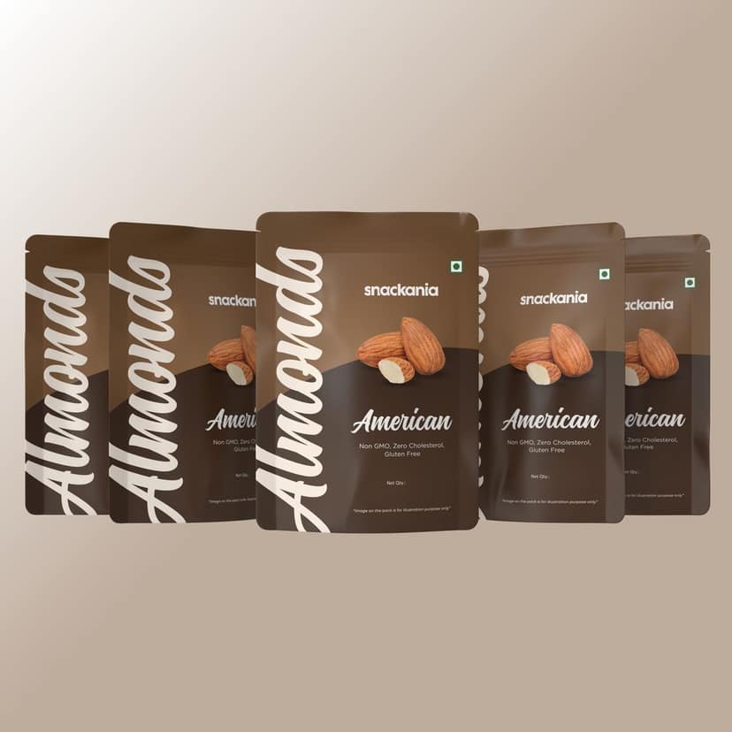 Snackania American Almonds I Badam I Raw American Almonds I Natural I High in Fiber & Boost Immunity | Real Nuts 480 Gram view 4
