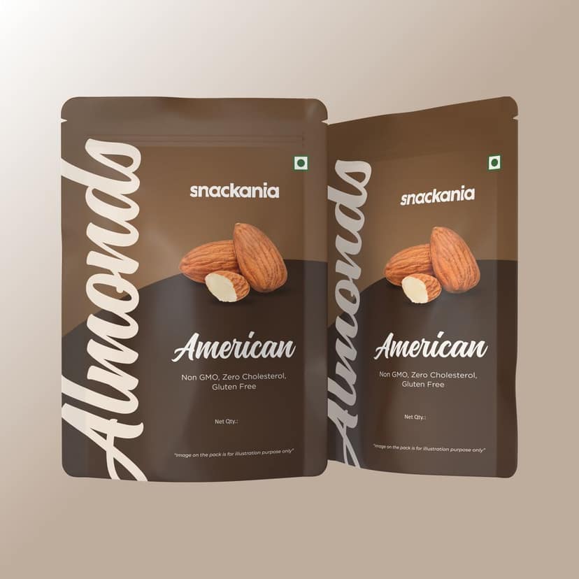 Snackania American Almonds I Badam I Raw American Almonds I Natural I High in Fiber & Boost Immunity | Real Nuts 480 Gram view 5