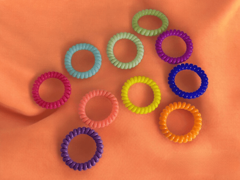 Elastic Spiral Rubber Band No-Crease, Stretchy & Tangle-Free Hair Bands for Girls. Perfect Spiral Rubber Bands for Effortless Styles Pack of 10 view 5
