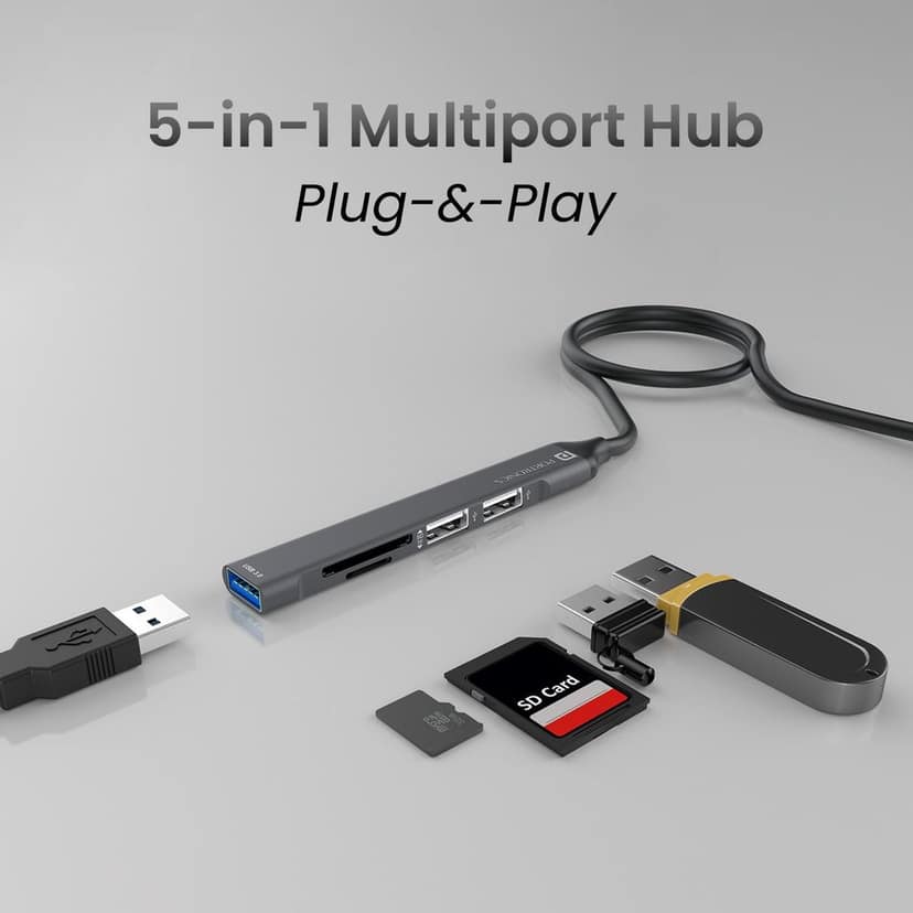 Portronics Mport 31 Plus USB 3.0 Hub (5-in-1) view 4