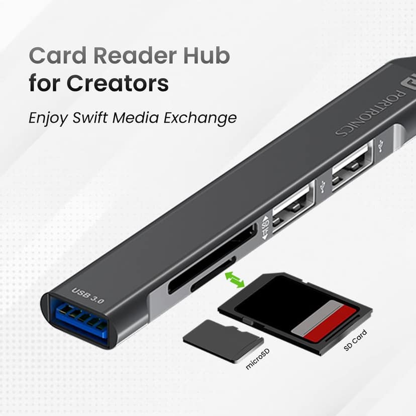 Portronics Mport 31 Plus USB 3.0 Hub (5-in-1) view 5
