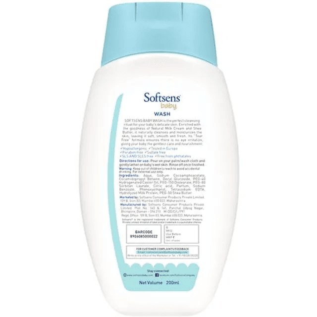 Softsens Baby Wash REG BT 200 Ml view 2