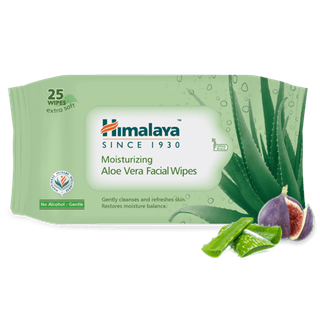 Himalaya Moisturising Aloe Vera Facial Wipes, 25 Wipes