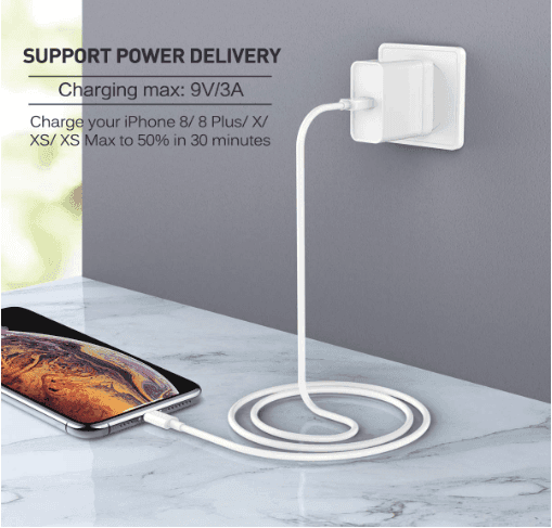 USB Type C to Lightning Data Charging Cable 30w (Compatible with iPhone 14 ,1meter , White, One Cable, Lightning To USB Type C) view 3