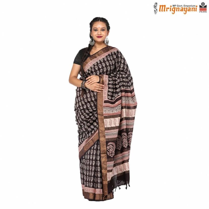 HANDLOOM KOSA SILK SAREE WITH BLOUSE (SKU - 3N0102060622, SAREE - 1288) view 2