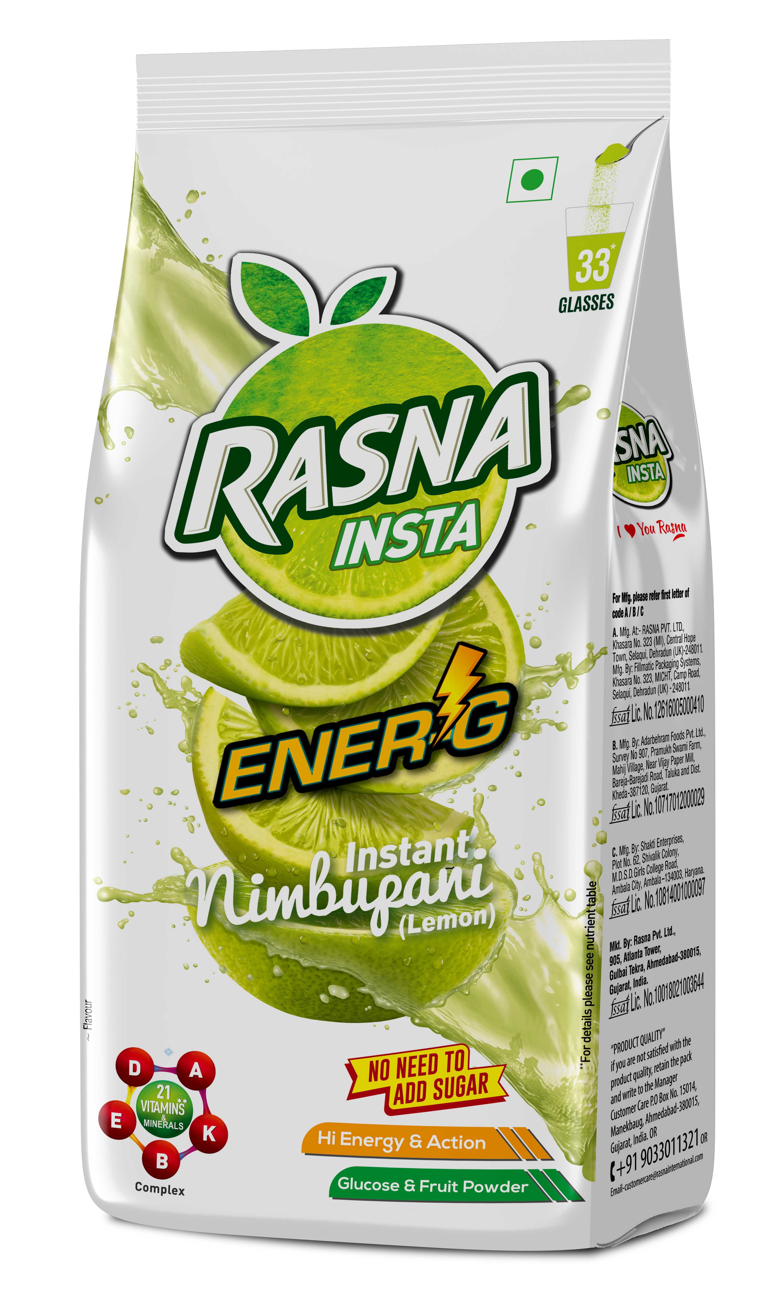 Insta Fruit Preparation 750g Pouch, Lemon