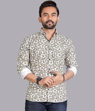 ADWYN PETER 100% Cotton Regular Fit Printed Full Sleeves Men's Casual Shirt - Multicolor 1 ( Pack of 1 )