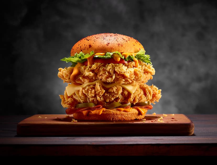 Chicken stacker burger