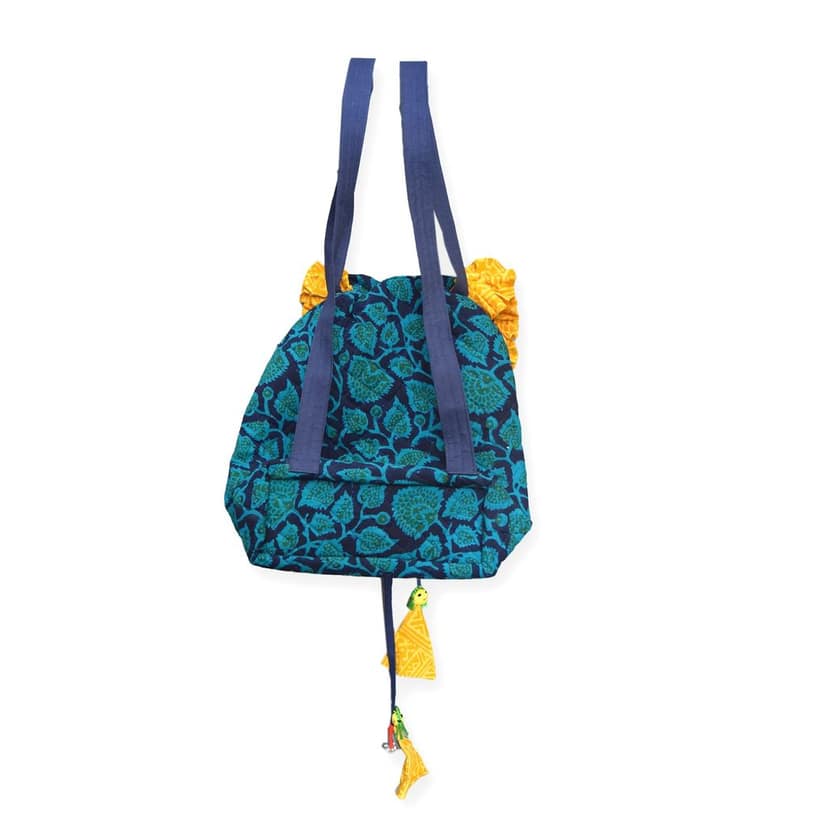 Tribes India Handmade Shoulder Bag Navy blue for Women & Girls with Large Capacity view 3