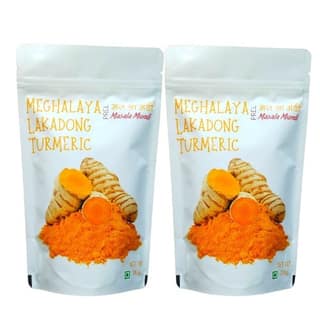 Masala Mundi Lakadong Turmeric Powder | 7+% Curcumin | Sourced from Jaintia Hills, Meghalaya (200gm) and Bay Leaves Handpicked & Stem cut (20 grams)