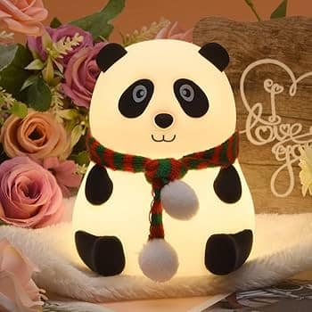 Rechargeable Silicone Panda Night Light for Kids view 7