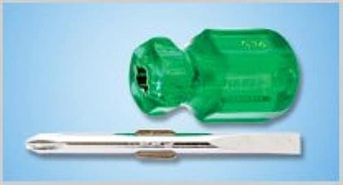 Taparia 974 Steel Two in One Stubby Screw Driver (Green and Silver), 1 pc view 3
