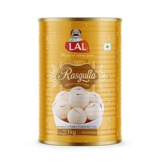 Lal Sweets Rasgulla Soft Spongy Rasgulla Bengali Sweet - 1kg