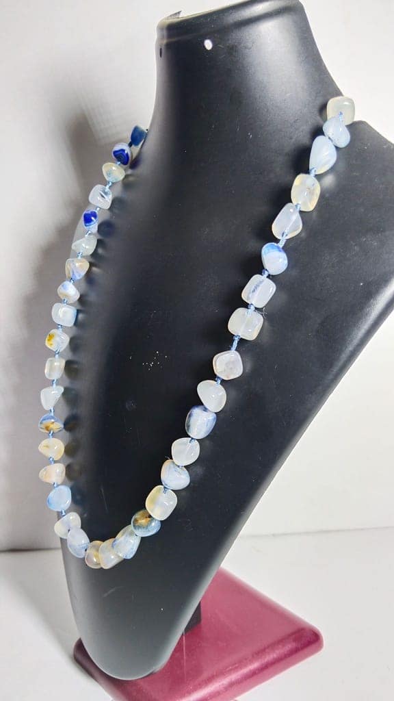 Blue Agate Stone Necklace view 2