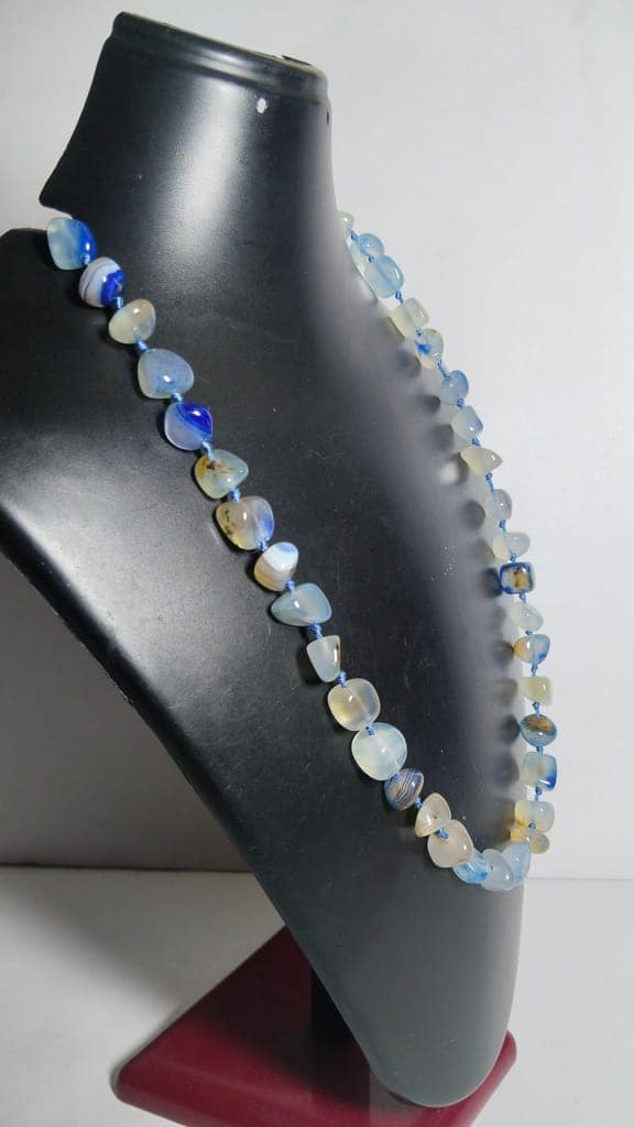 Blue Agate Stone Necklace view 3