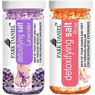 PARK DANIEL Lavender&amp; Rose Bath Salt For Manicure Pedicure Refresh Skin Pack of 2 200 gms (400 g)