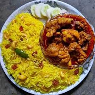 Basanti Pulao & Mutton Kosha (2 Pcs)