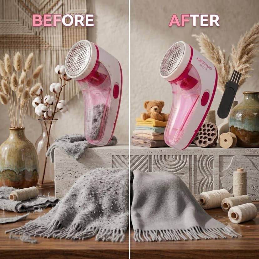 Lint Remover for Clothes & Fabric Shaver for Woolen Clothes – Portable Lint Shaver for Sweaters, Blankets, Sofa & Upholstery view 4