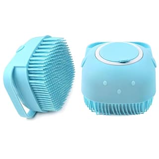 Silicone Soft Bath Body Brush with Shampoo Dispenser Scrubber | Deep Cleaning & Gentle Massage Bath Brush for Men, Women & Children (Original)