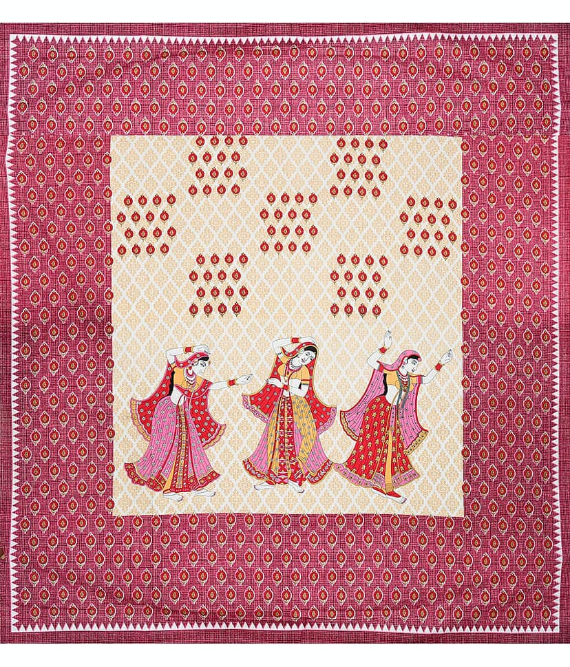 Cosito Cotton 1 Double Bedsheet with 2 Pillow Covers ( Pink ) view 2