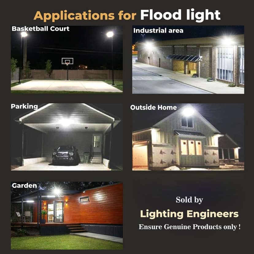 Forus 20W LED Flood Light - White Color, IP67 Waterproof Outdoor High Mast Focus Light, Halogen Flood Light for Factory, Garage, Parking, Garden, Shop, Warehouse, Tent | 2-Year Warranty | Cool White, Pack of 1 view 2