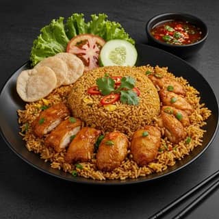 Chicken Fried Rice With 1 Veg Roll