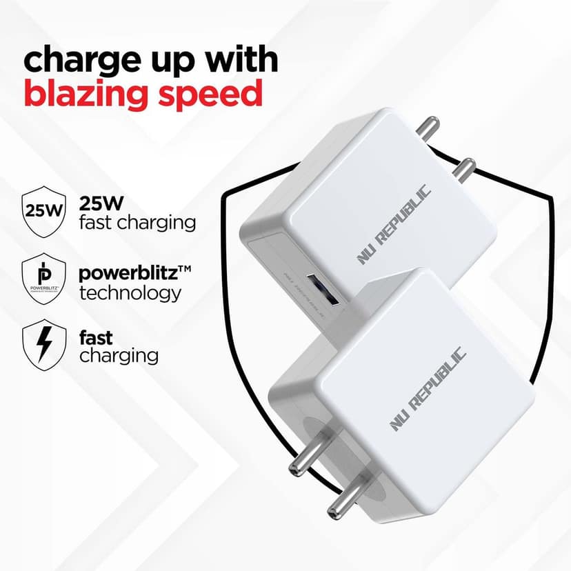 Sprint All In One 25W 5A Fast Charging Adapter with Cable (USB To Type-C) view 5