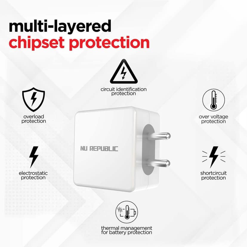 Sprint All In One 25W 5A Fast Charging Adapter with Cable (USB To Type-C) view 9