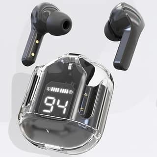 UltraPods Max Earbuds Pro Bluetooth 5.3 | Transparent Design | Fast Charging | 13mm HD Bass Drivers | Built-in Mic | Running, Outdoors, Music Sound (Multi Colour) (Random Colour)