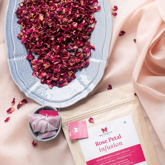 Rose Petal Herbal Infusion For Balancing Pitta & Boosting Heart Health - 20 Tea Bags view 4